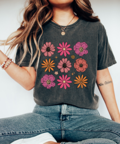 Comfort Colors Flowers Tee Quality Retro Tee