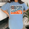 Comfort Colors Forever Chasing Sunsets Tee Quality Retro Tee  Summer Cover Ups