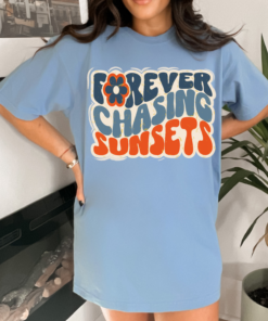 Comfort Colors Forever Chasing Sunsets Tee Quality Retro Tee  Summer Cover Ups