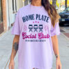 Comfort Colors Home Plate Social Club Baseball Shirt Baseball Mom Shirt