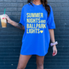 Comfort Colors Summer Nights and Baseball Lights Tee Summer Tee