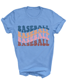 Comfort Colors or Bella Canvas Baseball Stacked Retro Tee Baseball Mom Shirt