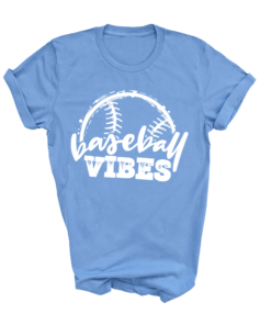 Comfort Colors or Bella Canvas Baseball Vibes Tee Baseball Mom Shirt