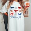 Comfort Colors or Bella Canvas Pike Lib Football and Volleyball Coquette Bow Tee- Youth and Adult Sizes