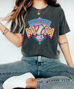 Comfort Colors or Bella Canvas Soft Style Baseball Mom Tee Super Cute Dyed Tees – Unisex Sized Baseball Life