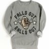 Comfort Colors or Gildan Sweatshirt Falls Out Balls Out Football Funny Sweatshirt  Football Mom