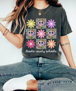 Desoto County Schools Comfort Colors Smiley and Daisy’s Tee Quality Retro Tee