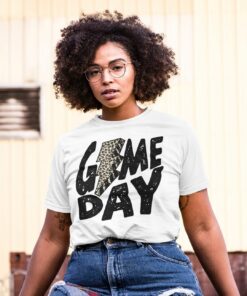 Game Day Lightning Bolt Print Tee -Unisex Adult Sized Sports Shirt Baseball Mom Tee