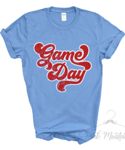 Game Day Red, White, Blue Soft Style Tee -Unisex Adult Sized Sports Shirt Sports Mom Tee