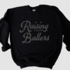 Gildan or Bella Raising Ballers Unisex Baseball Sweatshirt Baseball Mom SweatshirtSand
