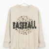 Leopard Baseball Sweatshirt  Bella Softstyle or Gildan Sports Mom Sweatshirt
