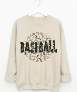 Leopard Baseball Sweatshirt  Bella Softstyle or Gildan Sports Mom Sweatshirt