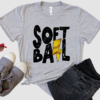 Lightning Bolt Softball Unisex Softball Soft Style Tee   Softball Toddler, Youth, and Adult Shirt