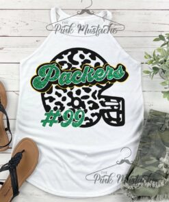 Local Little League Football Helmet Custom Team Name Tank Packers Mom Shirt