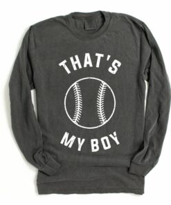 Long Sleeve That’s My Boy Baseball Unisex Baseball Shirt Comfort Colors Tee