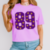 MULTIPLE COLORS CROPPED Custom Comfort Colors Number School Colors Football Shirt – Football Mom Shirt with Number