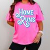 Neon Comfort Colors Home Runs Baseball Shirt Baseball or Softball Mom Shirt