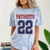 Patriots Football With Number Comfort Colors Color Blast Distressed Tee