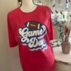 Red Bella Soft Style Game Day Tee -Unisex Adult Sized Sports Shirt Football Mom Tee
