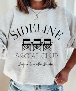 SIDELINE Social Club Sweatshirt Gildan or Bella Canvas Baseball Mom Sweater Home Plate Social Club