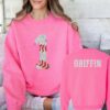 Safety Pink BackFront Custom Vintage Baseball Sweatshirt – Baseball Mom Baseball Girlfriend Baseball Fan Shirt with Number