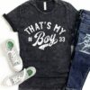 That’s My Boy With Personalized Number Acid Washed Tee  Any Sport  Baseball, Basketball, Football, Soccer Mama Shirt