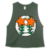 WITH NUMBER Baseball Smiley Star Eyes Print CROPPED Tank