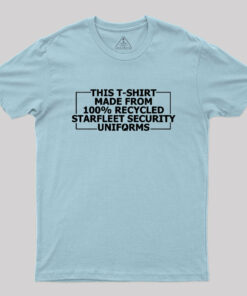 100 recycled Starfleet Security Geek T-Shirt