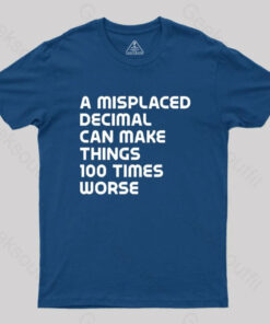 A misplaced decimal can make things 100 times worse Geek T-Shirt