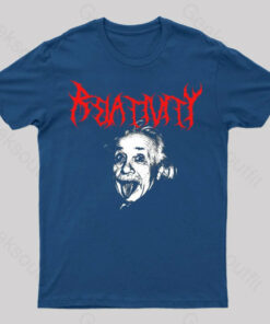 Albert Einstein Black Metal Geek T-Shirt