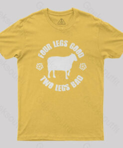 Animal Farm Four Legs Good Two Legs Bad Nerd T-Shirt