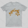 Autumn Wind Blowing Leaves in Fibonacci T-Shirt
