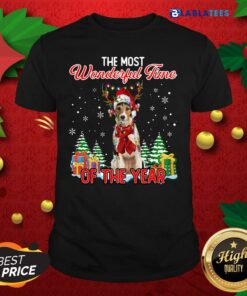 Awesome Wire Fox Terrier The Most Wonderful Time Of The Year Christmas Shirt