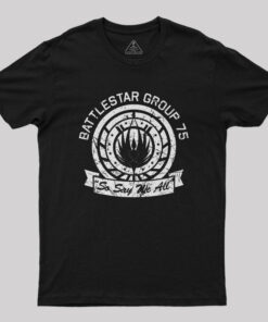 BSG 75 Distressed Geek T-Shirt