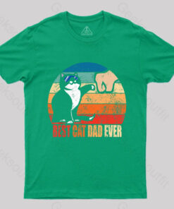 Best Cat Dad Ever Nerd T-Shirt