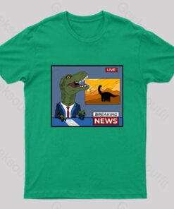 Breaking Dinosaur News Geek T-Shirt