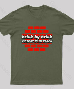 Brick by Brick Victory Is In Reach Nerd T-Shirt