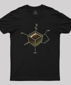Caffeine Molecule Coffe Mug Science Geek T-Shirt