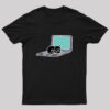 Cat Sleeping on Laptop T-Shirt