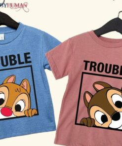Chip And Dale Double Trouble Disney Couple Disney Family Classic T-shirt, Best Gifts for Disney Lovers