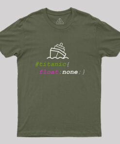 Coder Titantic CSS Geek T-Shirt
