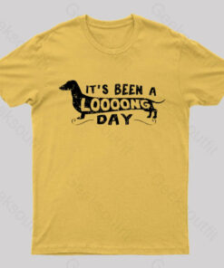 Dachshund Dog Its Been a Long Day Nerd T-Shirt