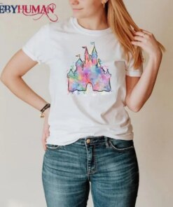 Disney Bleached Colorful Castle – Magic Kingdom Disney Vacation Classic Tee Magic Kingdom T-Shirt