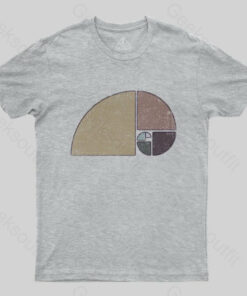 Distressed Geometric Fibonacci Spiral  T-Shirt