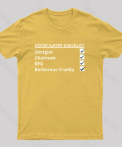 Doom Slayer Checklist Nerd T-Shirt