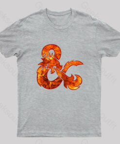 Dungeons And Dragons Fire Logo Nerd T-Shirt