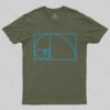 Fibonacci Sequence Golden Ratio Blue T-Shirt
