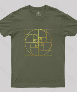 Fibonacci Spiral Golden Ratio Digital T-Shirt