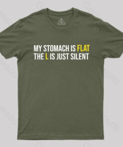 Flat Stomach Funny Saying T-Shirt
