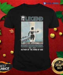 Funny The Legend Diego Maradona 1960 2020 Signature Author Of The Hand Of God Shirt